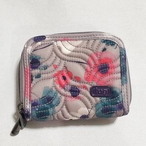 Lug Splits Compact RFID Wallet in Watercolor Pearl